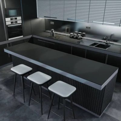 Mat Zwart Keukenblad – Modern Design